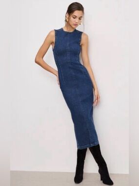 Good American denim column dress